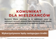 Ostrzeżenie przed dzikimi gośćmi