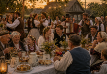Biesiada weselna bez pary młodej