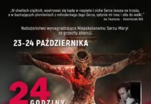 Plakat nabożeństwa 24 godziny Męki Pańskiej w Czerwińsku