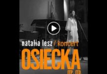 Natalia Lesz zaśpiewa Osiecką w Pomiechówku Plakat koncertu Natalii Lesz Osiecka w Pomiechówku
