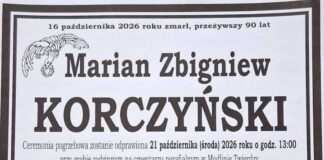 Nekrolog Mariana Zbigniewa Korczyńskiego