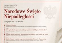Plakat z programem obchodów Narodowego Święta Niepodległości w gminie Wyszków